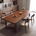 Tierra T-Code Wood Round 4-Seater Dining Table – Modern Minimalist Sculpted Base - Image 2