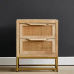 Rattan Webbed Side Table