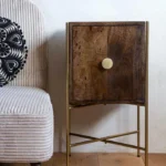 Retro Mango Wood Bedside Table