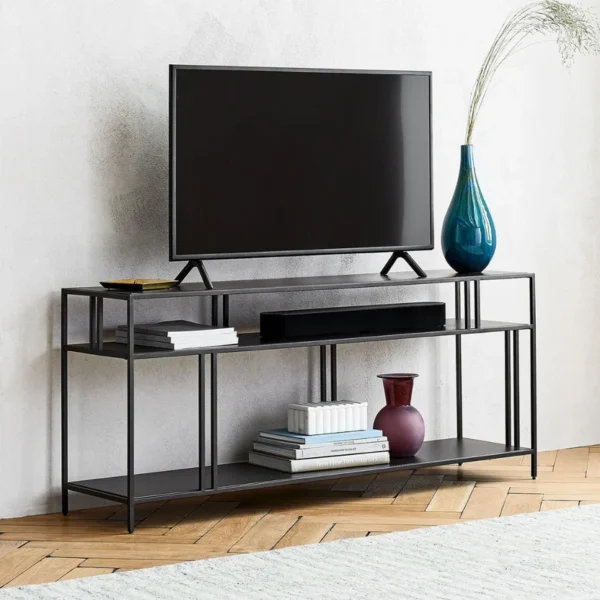 Sleek Modern Open-Shelf TV Unit
