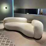 3 Seater Halo Wave Upholstered Curved Sofa - Image 3