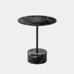 Contemporary Black Marble Side Table - Image 2