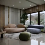 Minimalist Pebble-Inspired Lounge Sofa - Image 3