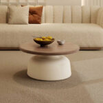 Sculpted Stonewood Circular Duo Tables - Image 3