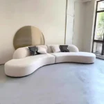 4 Seater Luxe Crescent Curved Sofa