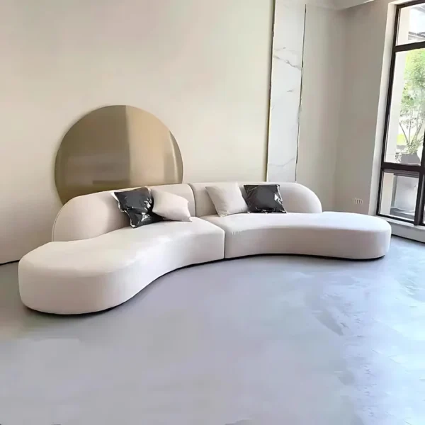 4 Seater Luxe Crescent Curved Sofa