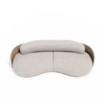 4 Seater Light Grey Curve Design Sofa - Image 3