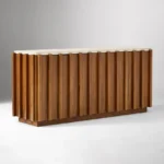 Modern Textured Wood TV Unit - Image 3