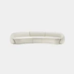 4 Seater Elegant Moonbeam Curved Sofa