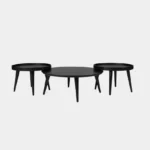 Black Silhouette Circular Coffee Table Trio - Image 2