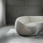 4 Seater Elegant Moonbeam Curved Sofa - Image 4