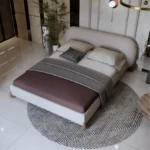 Cloud Comfort Upholstered Bed With Rounded Headboard