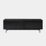 Modern Charcoal Slatted TV Unit - Image 2