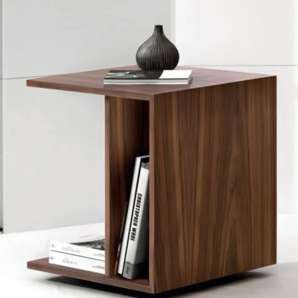 Modern Geometric Open Storage Side Table