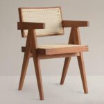 Arlo Mid-Century Cane Accent Chair