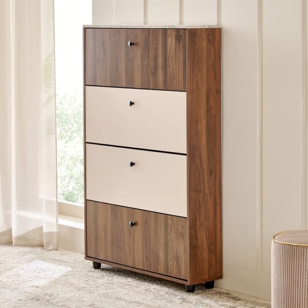 Addison 24 Pair Shoe Cabinet - Walnut