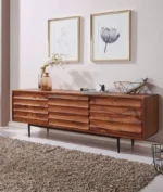 Caen Solid Wood Tv Cabinet Iron Base