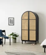 Raven Rattan Solid Wood Wardrobe